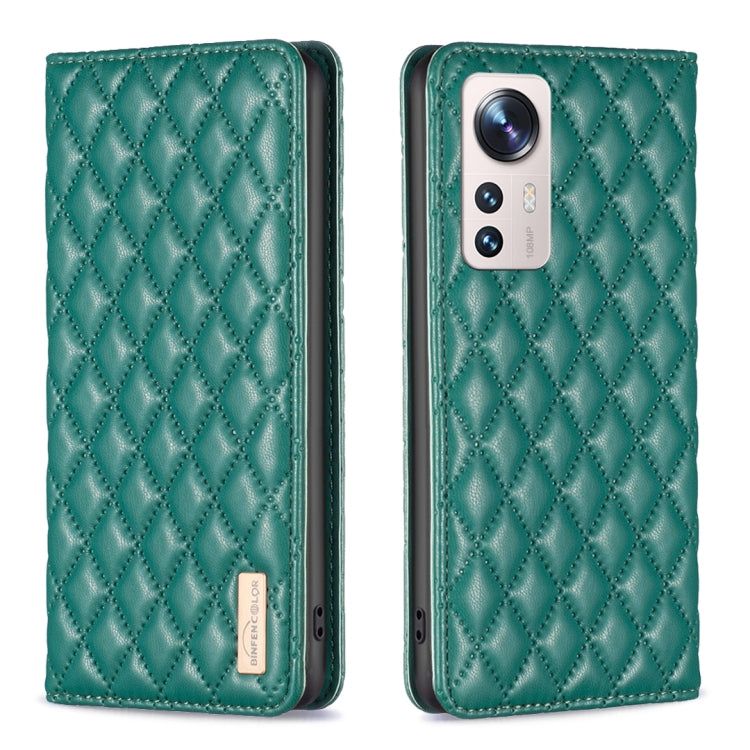 Diamond Lattice Magnetic Leather Flip Phone Case, For Xiaomi 11T / 11T Pro, For Xiaomi 12 Lite, For Xiaomi 12 Pro, For Xiaomi 12T / 12T Pro / Redmi K50 Ultra, For Xiaomi 12, For Xiaomi Poco M3, For Xiaomi Poco M3 Pro, For Xiaomi Poco X3 / X3 NFC