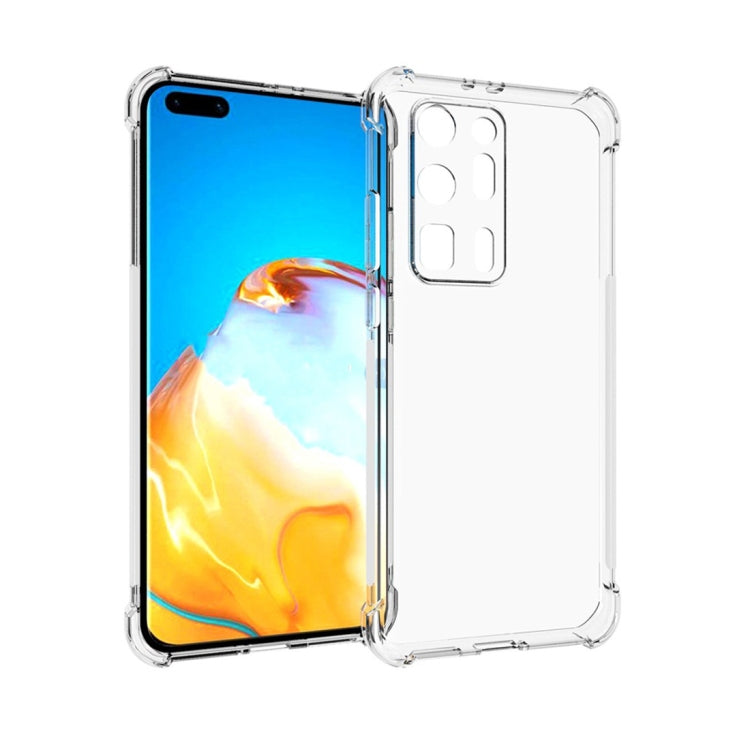 Clear TPU phone case covering front and back; precise cutouts around buttons and camera