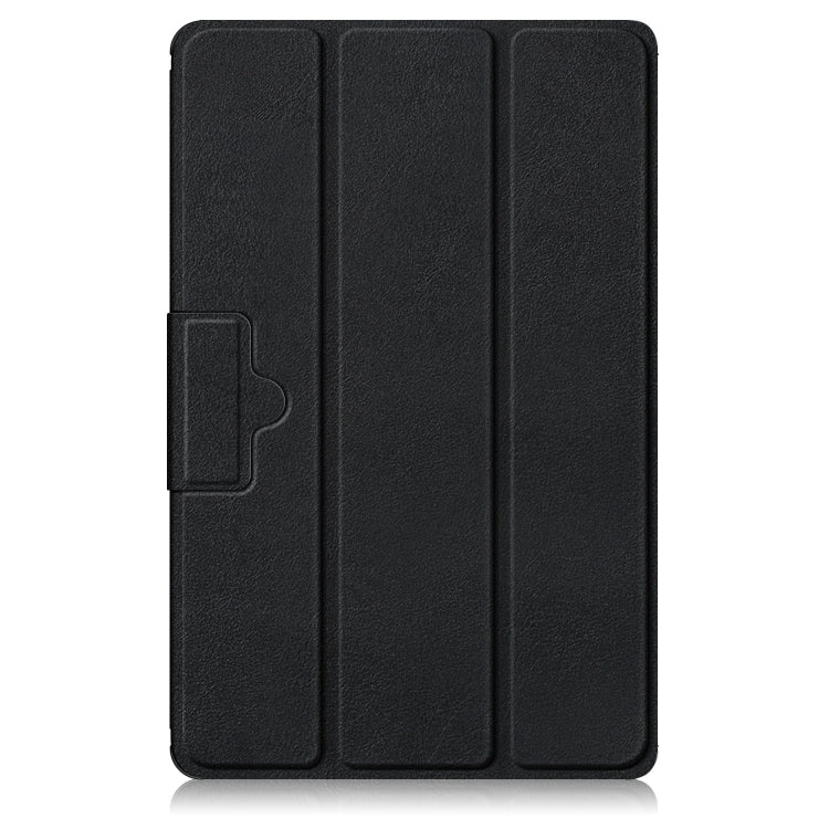 Folding magnetic tablet case, textured black cover with front flap, for Lenovo Tab M10