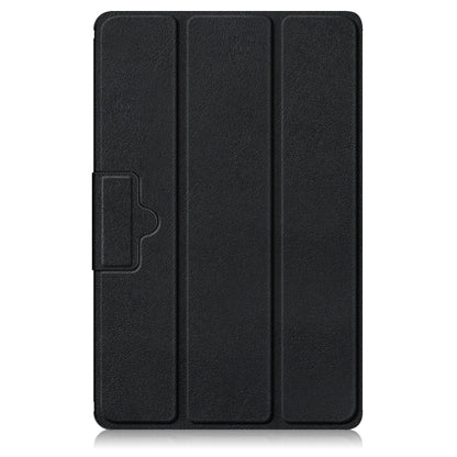 Folding magnetic tablet case, textured black cover with front flap, for Lenovo Tab M10