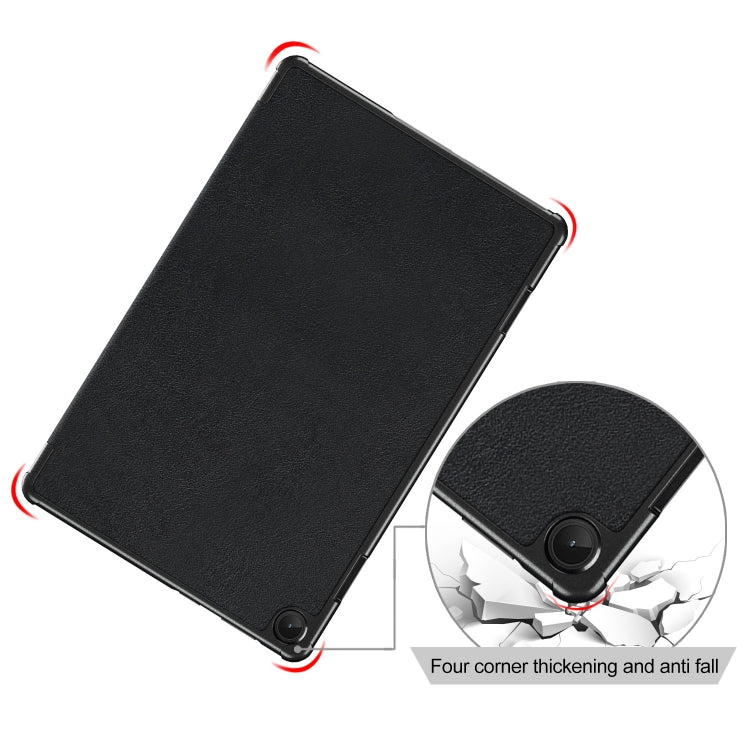 Textured black leather tablet case with reinforced corners, for Lenovo Tab M10