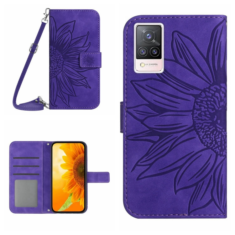 Skin Feel Sun Flower Pattern Flip Leather Phone Case with Lanyard, For vivo S9, For vivo S9E, For vivo S10/S10 Pro, For vivo S7 5G/V20 Pro/S7t 5G, For vivo V20 SE/Y70, For vivo V21 4G/V21 5G, For vivo V23 5G                                             ...