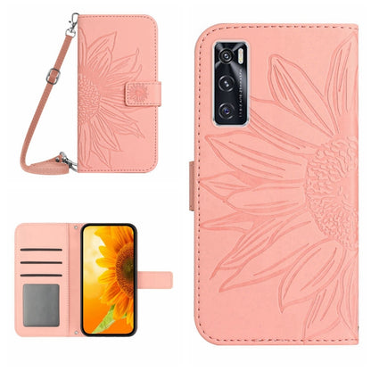 Skin Feel Sun Flower Pattern Flip Leather Phone Case with Lanyard, For vivo S9, For vivo S9E, For vivo S10/S10 Pro, For vivo S7 5G/V20 Pro/S7t 5G, For vivo V20 SE/Y70, For vivo V21 4G/V21 5G, For vivo V23 5G                                             ...