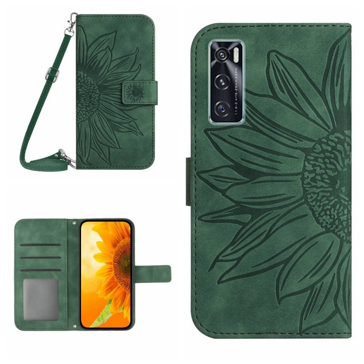 Skin Feel Sun Flower Pattern Flip Leather Phone Case with Lanyard, For vivo S9, For vivo S9E, For vivo S10/S10 Pro, For vivo S7 5G/V20 Pro/S7t 5G, For vivo V20 SE/Y70, For vivo V21 4G/V21 5G, For vivo V23 5G                                             ...