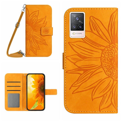 Skin Feel Sun Flower Pattern Flip Leather Phone Case with Lanyard, For vivo S9, For vivo S9E, For vivo S10/S10 Pro, For vivo S7 5G/V20 Pro/S7t 5G, For vivo V20 SE/Y70, For vivo V21 4G/V21 5G, For vivo V23 5G                                             ...