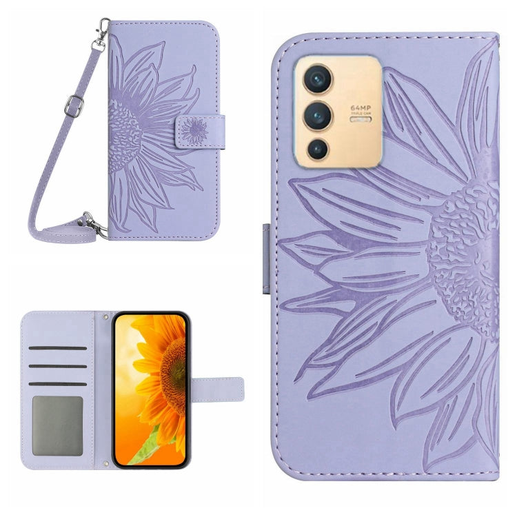 Skin Feel Sun Flower Pattern Flip Leather Phone Case with Lanyard, For vivo S9, For vivo S9E, For vivo S10/S10 Pro, For vivo S7 5G/V20 Pro/S7t 5G, For vivo V20 SE/Y70, For vivo V21 4G/V21 5G, For vivo V23 5G                                             ...