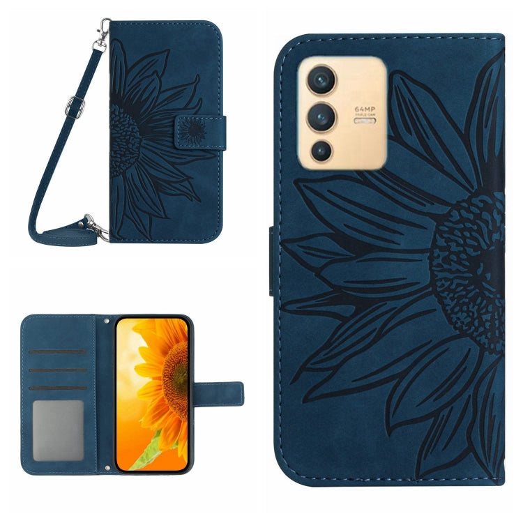 Skin Feel Sun Flower Pattern Flip Leather Phone Case with Lanyard, For vivo S9, For vivo S9E, For vivo S10/S10 Pro, For vivo S7 5G/V20 Pro/S7t 5G, For vivo V20 SE/Y70, For vivo V21 4G/V21 5G, For vivo V23 5G                                             ...
