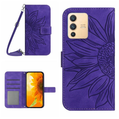Skin Feel Sun Flower Pattern Flip Leather Phone Case with Lanyard, For vivo S9, For vivo S9E, For vivo S10/S10 Pro, For vivo S7 5G/V20 Pro/S7t 5G, For vivo V20 SE/Y70, For vivo V21 4G/V21 5G, For vivo V23 5G                                             ...