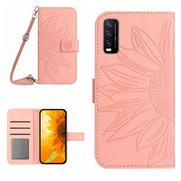 Skin Feel Sun Flower Pattern Flip Leather Phone Case with Lanyard, For vivo S9, For vivo S9E, For vivo S10/S10 Pro, For vivo S7 5G/V20 Pro/S7t 5G, For vivo V20 SE/Y70, For vivo V21 4G/V21 5G, For vivo V23 5G                                             ...
