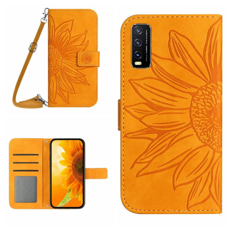 Skin Feel Sun Flower Pattern Flip Leather Phone Case with Lanyard, For vivo S9, For vivo S9E, For vivo S10/S10 Pro, For vivo S7 5G/V20 Pro/S7t 5G, For vivo V20 SE/Y70, For vivo V21 4G/V21 5G, For vivo V23 5G                                             ...