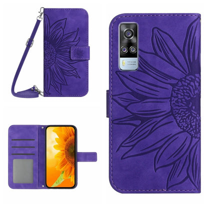 Skin Feel Sun Flower Pattern Flip Leather Phone Case with Lanyard, For vivo S9, For vivo S9E, For vivo S10/S10 Pro, For vivo S7 5G/V20 Pro/S7t 5G, For vivo V20 SE/Y70, For vivo V21 4G/V21 5G, For vivo V23 5G                                             ...