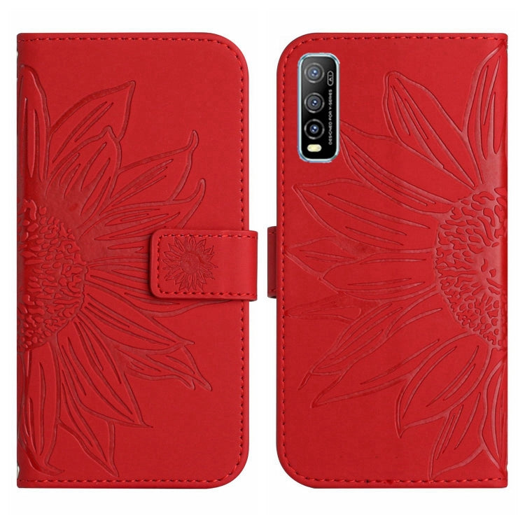Skin Feel Sun Flower Pattern Flip Leather Phone Case with Lanyard, For vivo Y70S/iQOO U1/Y51S, For vivo Y73 2021/V21E, For vivo Y72 5G/iQOO Z3/Y52 5G/Y53S