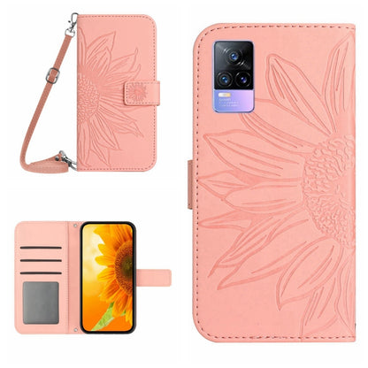 Skin Feel Sun Flower Pattern Flip Leather Phone Case with Lanyard, For vivo Y70S/iQOO U1/Y51S, For vivo Y73 2021/V21E, For vivo Y72 5G/iQOO Z3/Y52 5G/Y53S
