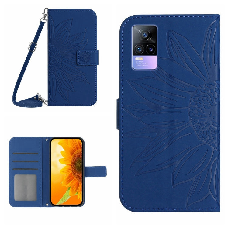 Skin Feel Sun Flower Pattern Flip Leather Phone Case with Lanyard, For vivo Y70S/iQOO U1/Y51S, For vivo Y73 2021/V21E, For vivo Y72 5G/iQOO Z3/Y52 5G/Y53S