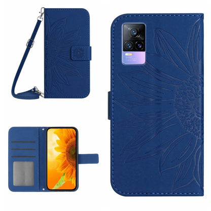 Skin Feel Sun Flower Pattern Flip Leather Phone Case with Lanyard, For vivo Y70S/iQOO U1/Y51S, For vivo Y73 2021/V21E, For vivo Y72 5G/iQOO Z3/Y52 5G/Y53S