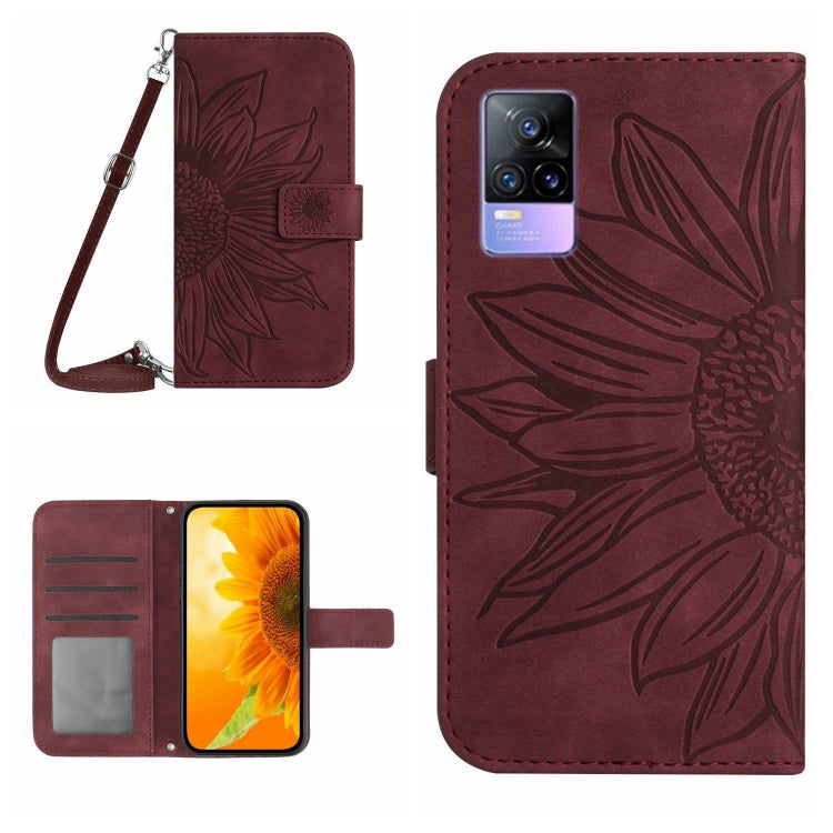 Skin Feel Sun Flower Pattern Flip Leather Phone Case with Lanyard, For vivo Y70S/iQOO U1/Y51S, For vivo Y73 2021/V21E, For vivo Y72 5G/iQOO Z3/Y52 5G/Y53S