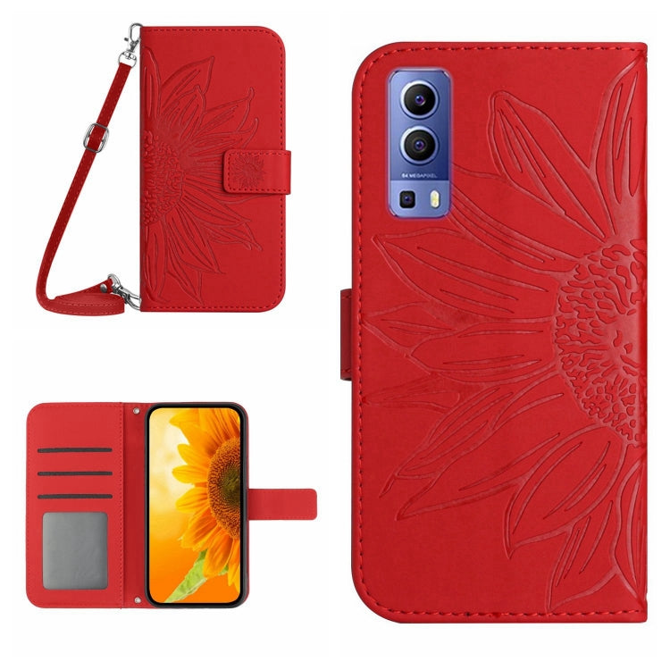 Skin Feel Sun Flower Pattern Flip Leather Phone Case with Lanyard, For vivo Y70S/iQOO U1/Y51S, For vivo Y73 2021/V21E, For vivo Y72 5G/iQOO Z3/Y52 5G/Y53S