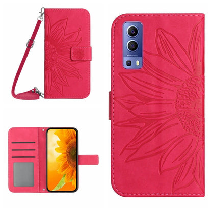 Skin Feel Sun Flower Pattern Flip Leather Phone Case with Lanyard, For vivo Y70S/iQOO U1/Y51S, For vivo Y73 2021/V21E, For vivo Y72 5G/iQOO Z3/Y52 5G/Y53S