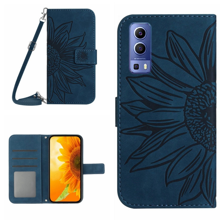 Skin Feel Sun Flower Pattern Flip Leather Phone Case with Lanyard, For vivo Y70S/iQOO U1/Y51S, For vivo Y73 2021/V21E, For vivo Y72 5G/iQOO Z3/Y52 5G/Y53S