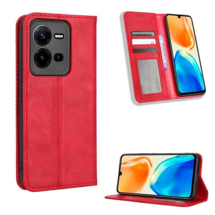 Magnetic Buckle Retro Texture Leather Phone Case, For Realme C33 4G, For T-Mobile Revvl 6 5G, For T-Mobile REVVL 6 Pro 5G, For vivo V25 5G /  X80 Lite, For vivo V25 Pro / S15 Pro, For vivo Y35 4G / Y22s 4G / Y22 4G 2022, For Wiko Power U20 / U10       ...