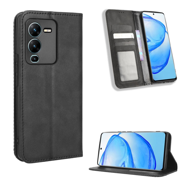 Magnetic Buckle Retro Texture Leather Phone Case, For Realme C33 4G, For T-Mobile Revvl 6 5G, For T-Mobile REVVL 6 Pro 5G, For vivo V25 5G /  X80 Lite, For vivo V25 Pro / S15 Pro, For vivo Y35 4G / Y22s 4G / Y22 4G 2022, For Wiko Power U20 / U10       ...