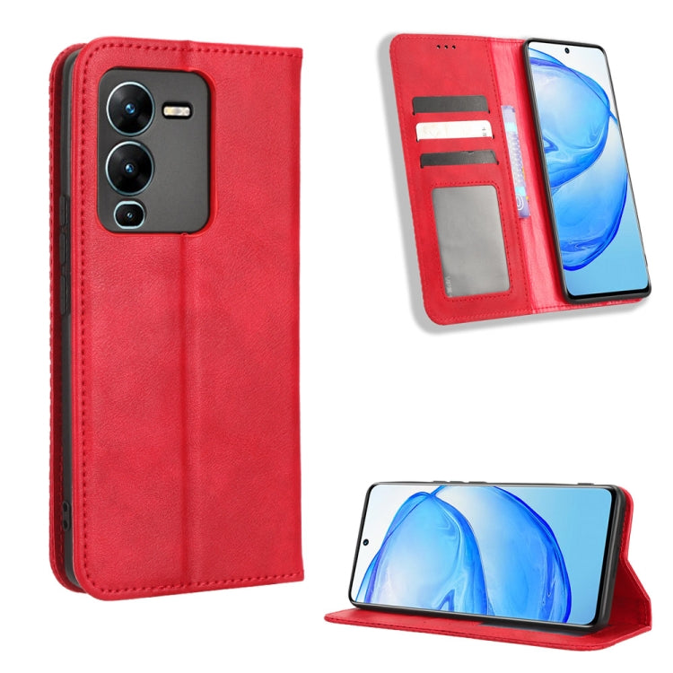 Magnetic Buckle Retro Texture Leather Phone Case, For Realme C33 4G, For T-Mobile Revvl 6 5G, For T-Mobile REVVL 6 Pro 5G, For vivo V25 5G /  X80 Lite, For vivo V25 Pro / S15 Pro, For vivo Y35 4G / Y22s 4G / Y22 4G 2022, For Wiko Power U20 / U10       ...
