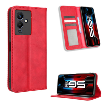 Magnetic Buckle Retro Texture Leather Phone Case, For Realme C33 4G, For T-Mobile Revvl 6 5G, For T-Mobile REVVL 6 Pro 5G, For vivo V25 5G /  X80 Lite, For vivo V25 Pro / S15 Pro, For vivo Y35 4G / Y22s 4G / Y22 4G 2022, For Wiko Power U20 / U10       ...