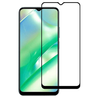 Full cover tempered glass screen protector for phone, clear with black edges