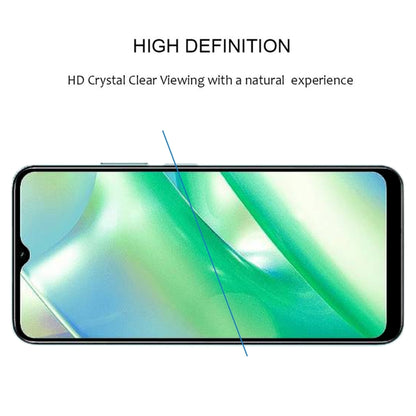 Full cover tempered glass screen protector with 2.5D curved edges for phone display