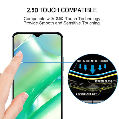 Full cover tempered glass screen protector with smooth-touch surface, clear phone-fit