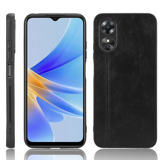 Leather-texture phone case with dual camera cutouts, black