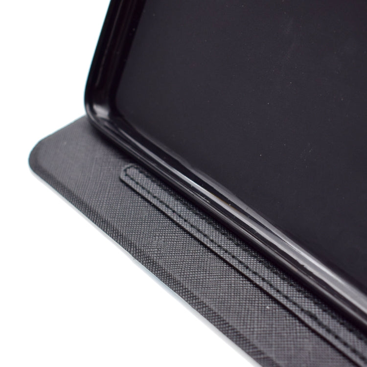Close-up of black folio case interior with textured grip and long slots.
