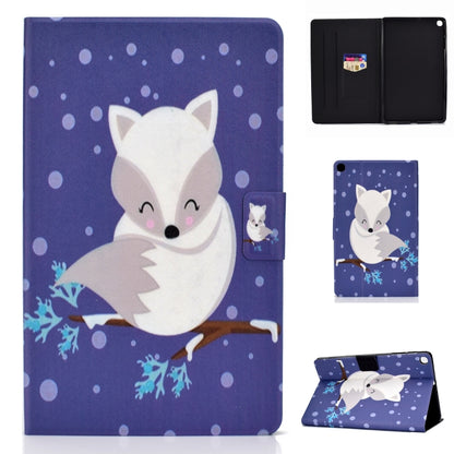 Fox folio tablet case with pen slot and card holder, sleep cover (purple)