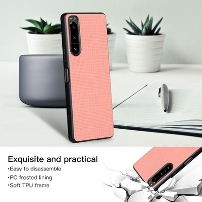 Pink shockproof phone case with textured back and side button cutouts