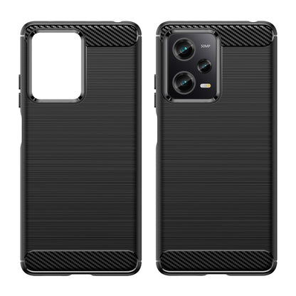 Dual-view brushed TPU phone case with carbon-fiber corners and camera cutout