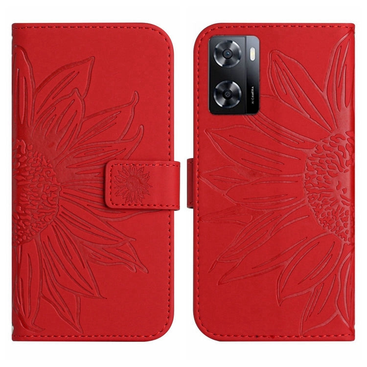 Skin Feel Sun Flower Pattern Flip Leather Phone Case with Lanyard, For OPPO A57 4G/A57 5G/A77 4G/A77 5G, For OPPO A73 4G, For OPPO A74 4G, For OPPO A91/Reno3 4G Global, For OPPO A17, For OPPO Reno2 Z/Reno2 F, For OPPO Reno3 Pro 5G/Find X2 Neo          ...
