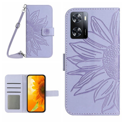 Skin Feel Sun Flower Pattern Flip Leather Phone Case with Lanyard, For OPPO A57 4G/A57 5G/A77 4G/A77 5G, For OPPO A73 4G, For OPPO A74 4G, For OPPO A91/Reno3 4G Global, For OPPO A17, For OPPO Reno2 Z/Reno2 F, For OPPO Reno3 Pro 5G/Find X2 Neo          ...
