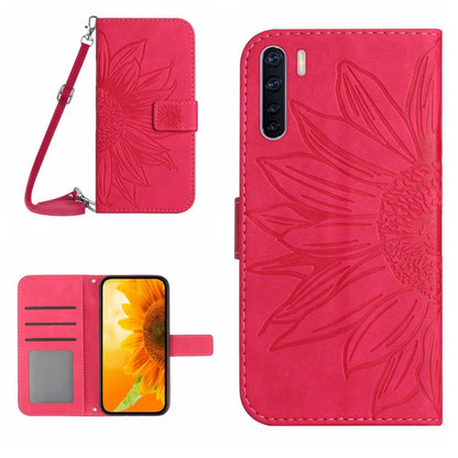 Skin Feel Sun Flower Pattern Flip Leather Phone Case with Lanyard, For OPPO A57 4G/A57 5G/A77 4G/A77 5G, For OPPO A73 4G, For OPPO A74 4G, For OPPO A91/Reno3 4G Global, For OPPO A17, For OPPO Reno2 Z/Reno2 F, For OPPO Reno3 Pro 5G/Find X2 Neo          ...