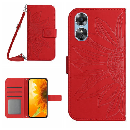 Skin Feel Sun Flower Pattern Flip Leather Phone Case with Lanyard, For OPPO A57 4G/A57 5G/A77 4G/A77 5G, For OPPO A73 4G, For OPPO A74 4G, For OPPO A91/Reno3 4G Global, For OPPO A17, For OPPO Reno2 Z/Reno2 F, For OPPO Reno3 Pro 5G/Find X2 Neo          ...