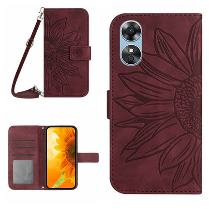Skin Feel Sun Flower Pattern Flip Leather Phone Case with Lanyard, For OPPO A57 4G/A57 5G/A77 4G/A77 5G, For OPPO A73 4G, For OPPO A74 4G, For OPPO A91/Reno3 4G Global, For OPPO A17, For OPPO Reno2 Z/Reno2 F, For OPPO Reno3 Pro 5G/Find X2 Neo          ...
