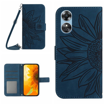 Skin Feel Sun Flower Pattern Flip Leather Phone Case with Lanyard, For OPPO A57 4G/A57 5G/A77 4G/A77 5G, For OPPO A73 4G, For OPPO A74 4G, For OPPO A91/Reno3 4G Global, For OPPO A17, For OPPO Reno2 Z/Reno2 F, For OPPO Reno3 Pro 5G/Find X2 Neo          ...