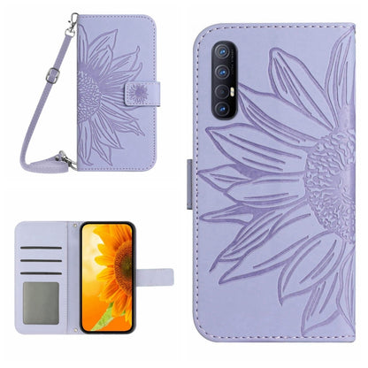 Skin Feel Sun Flower Pattern Flip Leather Phone Case with Lanyard, For OPPO A57 4G/A57 5G/A77 4G/A77 5G, For OPPO A73 4G, For OPPO A74 4G, For OPPO A91/Reno3 4G Global, For OPPO A17, For OPPO Reno2 Z/Reno2 F, For OPPO Reno3 Pro 5G/Find X2 Neo          ...