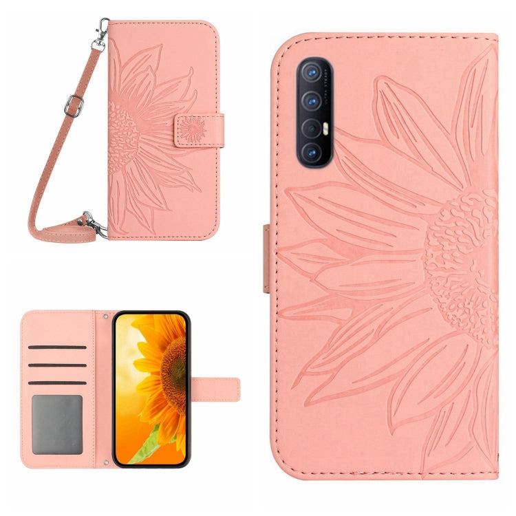 Skin Feel Sun Flower Pattern Flip Leather Phone Case with Lanyard, For OPPO A57 4G/A57 5G/A77 4G/A77 5G, For OPPO A73 4G, For OPPO A74 4G, For OPPO A91/Reno3 4G Global, For OPPO A17, For OPPO Reno2 Z/Reno2 F, For OPPO Reno3 Pro 5G/Find X2 Neo          ...