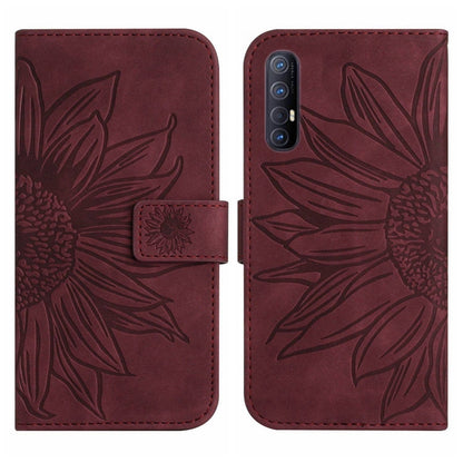 Skin Feel Sun Flower Pattern Flip Leather Phone Case with Lanyard, For OPPO A57 4G/A57 5G/A77 4G/A77 5G, For OPPO A73 4G, For OPPO A74 4G, For OPPO A91/Reno3 4G Global, For OPPO A17, For OPPO Reno2 Z/Reno2 F, For OPPO Reno3 Pro 5G/Find X2 Neo          ...