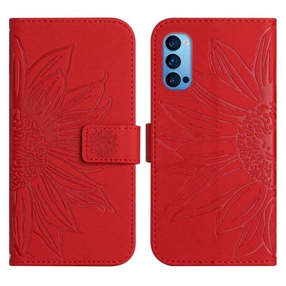 Skin Feel Sun Flower Pattern Flip Leather Phone Case with Lanyard, For OPPO Reno4 Pro 5G, For OPPO Reno4 Z 5G/A92S, For OPPO Reno5 4G, For OPPO Reno5 5G/Find X3 Lite, For OPPO Reno5 Lite/A94 4G, For OPPO Reno5 Pro 5G, For OPPO Reno5 Z/A94 5G/A95 5G    ...