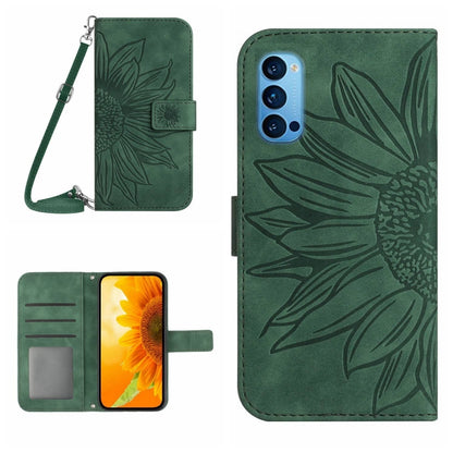 Skin Feel Sun Flower Pattern Flip Leather Phone Case with Lanyard, For OPPO Reno4 Pro 5G, For OPPO Reno4 Z 5G/A92S, For OPPO Reno5 4G, For OPPO Reno5 5G/Find X3 Lite, For OPPO Reno5 Lite/A94 4G, For OPPO Reno5 Pro 5G, For OPPO Reno5 Z/A94 5G/A95 5G    ...