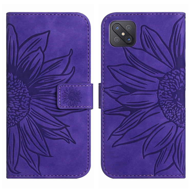 Skin Feel Sun Flower Pattern Flip Leather Phone Case with Lanyard, For OPPO Reno4 Pro 5G, For OPPO Reno4 Z 5G/A92S, For OPPO Reno5 4G, For OPPO Reno5 5G/Find X3 Lite, For OPPO Reno5 Lite/A94 4G, For OPPO Reno5 Pro 5G, For OPPO Reno5 Z/A94 5G/A95 5G    ...