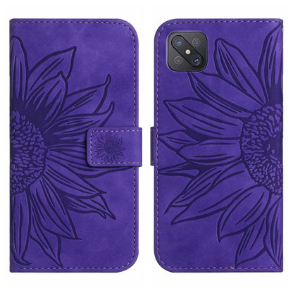 Skin Feel Sun Flower Pattern Flip Leather Phone Case with Lanyard, For OPPO Reno4 Pro 5G, For OPPO Reno4 Z 5G/A92S, For OPPO Reno5 4G, For OPPO Reno5 5G/Find X3 Lite, For OPPO Reno5 Lite/A94 4G, For OPPO Reno5 Pro 5G, For OPPO Reno5 Z/A94 5G/A95 5G    ...