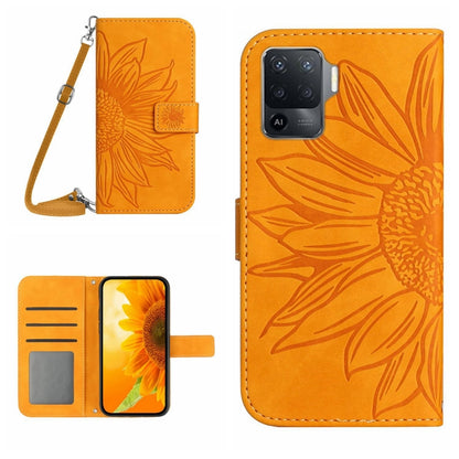 Skin Feel Sun Flower Pattern Flip Leather Phone Case with Lanyard, For OPPO Reno4 Pro 5G, For OPPO Reno4 Z 5G/A92S, For OPPO Reno5 4G, For OPPO Reno5 5G/Find X3 Lite, For OPPO Reno5 Lite/A94 4G, For OPPO Reno5 Pro 5G, For OPPO Reno5 Z/A94 5G/A95 5G    ...
