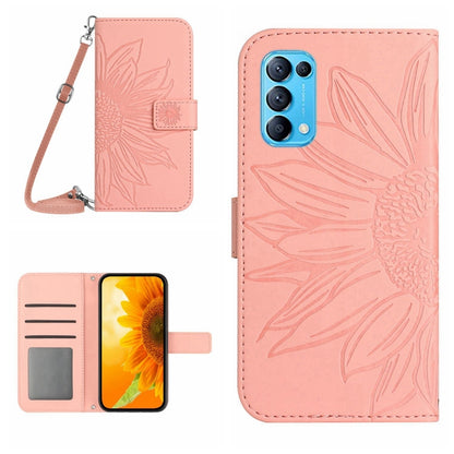 Skin Feel Sun Flower Pattern Flip Leather Phone Case with Lanyard, For OPPO Reno4 Pro 5G, For OPPO Reno4 Z 5G/A92S, For OPPO Reno5 4G, For OPPO Reno5 5G/Find X3 Lite, For OPPO Reno5 Lite/A94 4G, For OPPO Reno5 Pro 5G, For OPPO Reno5 Z/A94 5G/A95 5G    ...
